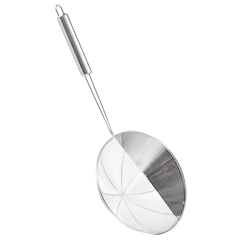 

Stainless Steel Colander Spoon Multi-Function Food Heat Resistant Ergonomic Handle Wear-Resistant Oil Scoop Kitchen Utensil Tool