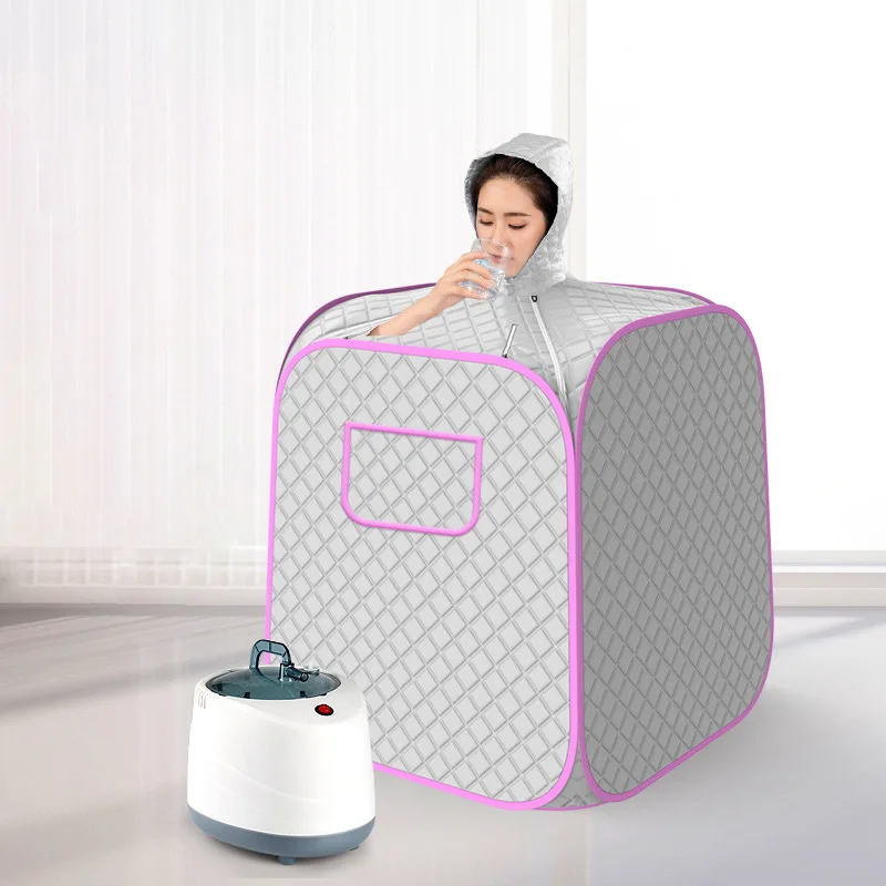 Portable Steam Sauna Home Sauna Generator Slimming Household Sauna Box Ease Insomnia Stainless Steel Pipe Support