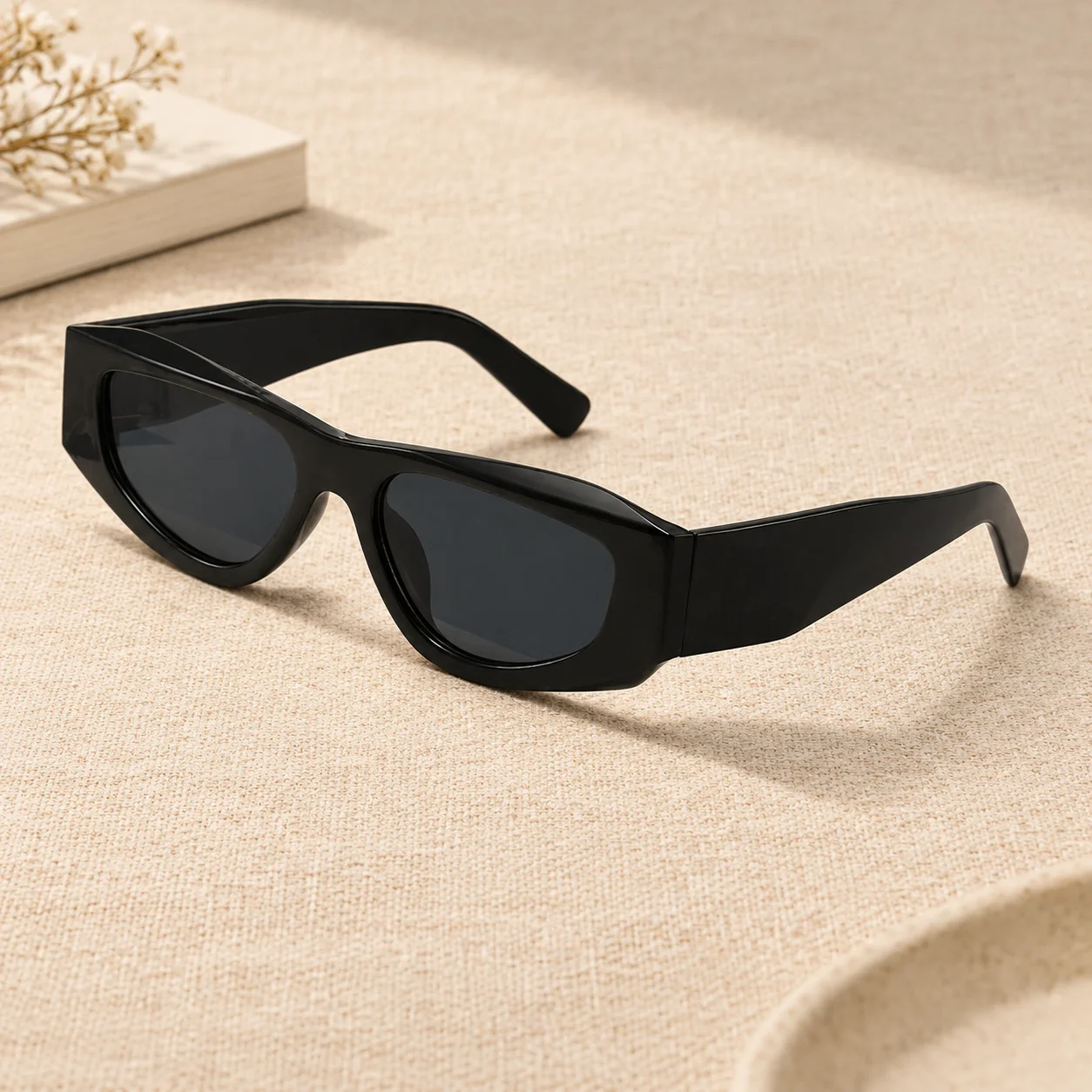 Lightweight Comfort Delicate Square Cat Eye Sunglasses Sun Glasses Sunglass UV400 Anti-UV Women Men for Travel Fishing