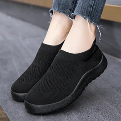 Women Fashion Sneakers Slip On Platform Sneakers Walking Women's Sneakers Plus Size Ladies Vulcanize Shoes Tenis Feminino