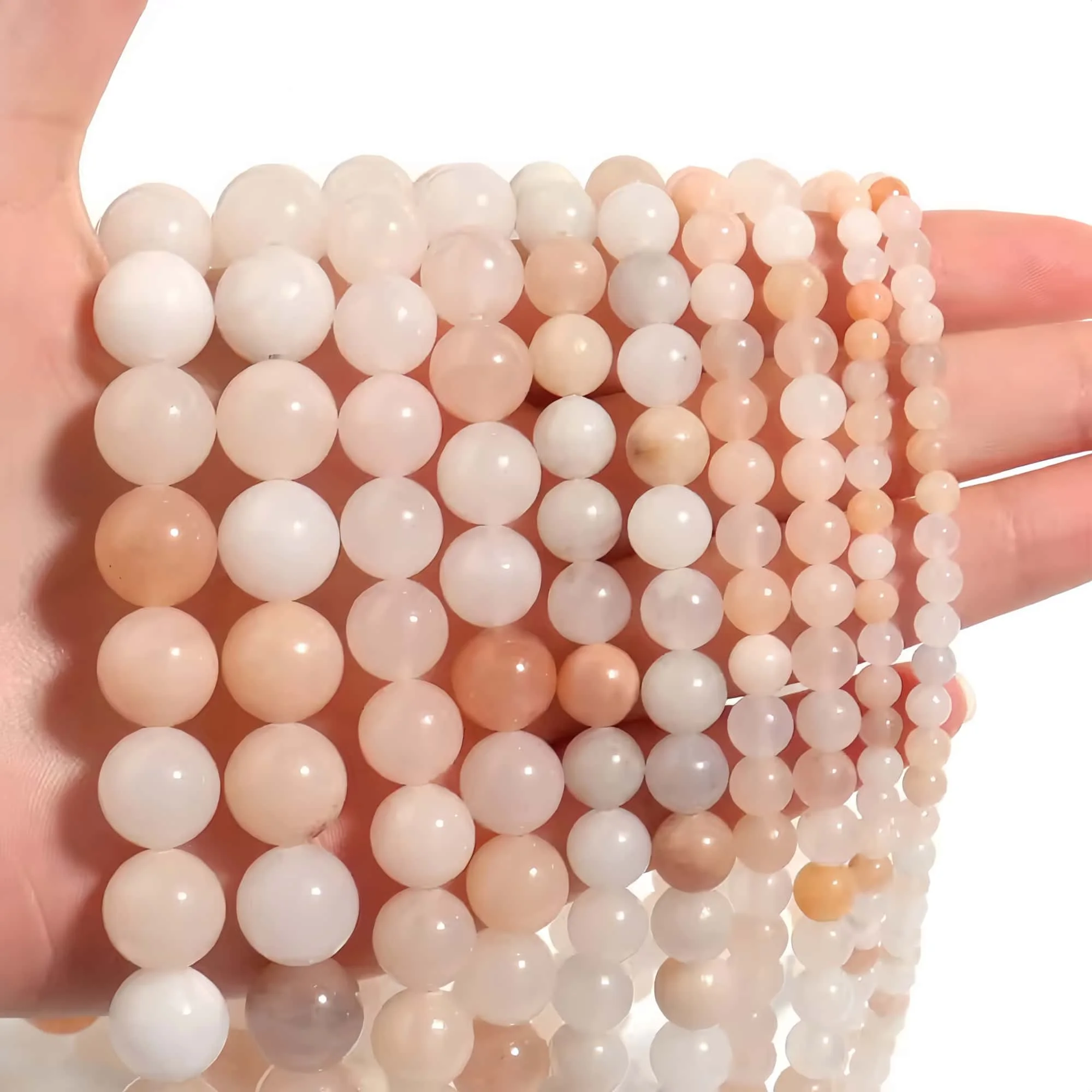 1Pc Natural Pink Aventurine Round Loose Beads 6/8/10/12mm Gemstone Beads for DIY Bracelet Necklace Jewelry Making Suppli/
