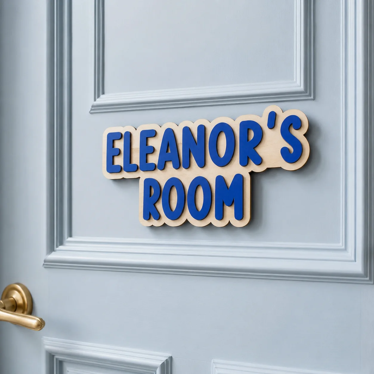 Personalised Wooden Words Kids Door Sign Custom Name Plaque Nursery Wall Name Sign Bedroom Door Nameplate Children's Room Decor