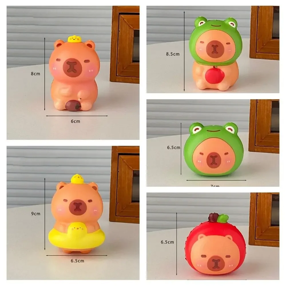 Capybara Squeeze Toy para Crianças, Cute Cartoon Fidget Toy, Pinch Kneading, Descompressão Toy, Party Favor