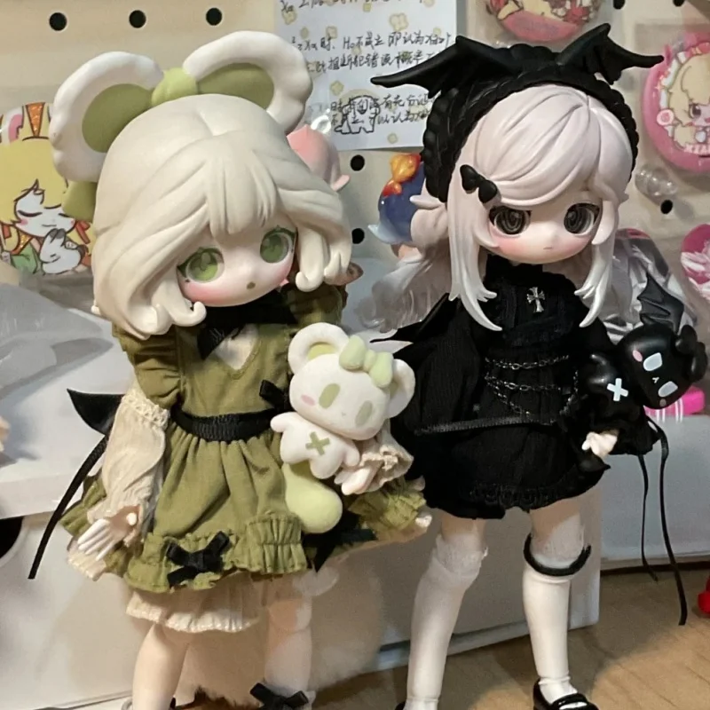 재고 있음 정품 룰루엘 스토리 시리즈 BJD 블라인드 박스 귀여운 애니메이션 피규어 12점 BJD 가동 인형 수집용 장난감 선물