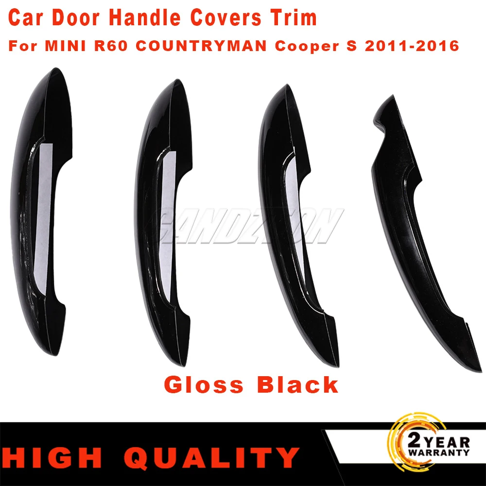 Suitable For MINI R60 COUNTRYMAN Cooper S 2011-2016 Gloss Black Car Door Handle Covers Trim Protective 4 Pieces/Set