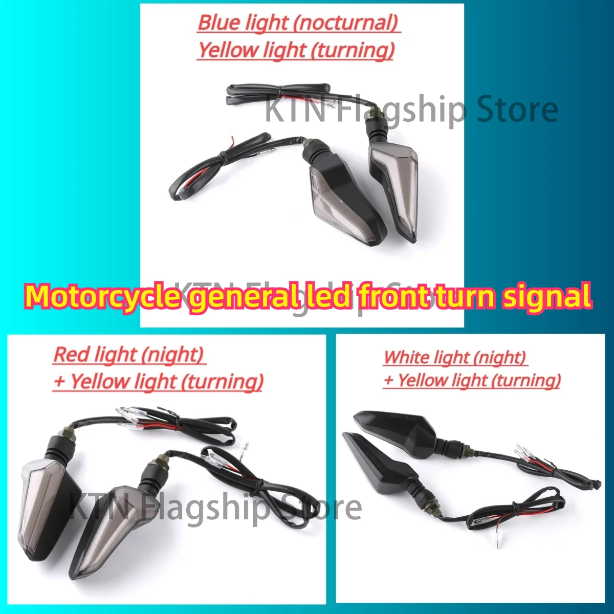 DUTRIEUX Motorcycle General Front Turn Signal Yellow Light Day Running Light Blue Bright Exhaust General Led Front Turn Signal