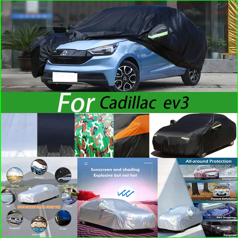 

Outdoor Protection Full Car Covers Snow Cover Sunshade Waterproof Dustproof Exterior Black Car Cover for Cadillac Ev3