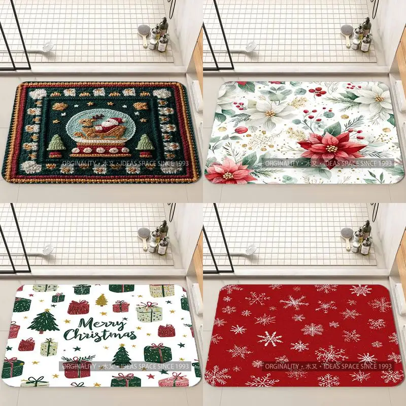 

Christmas Snow Globe Mat Living Room Decoration Home Sofa Non-Slip Carpet Study Bedroom Tatami Children'S Soft Floor Mat