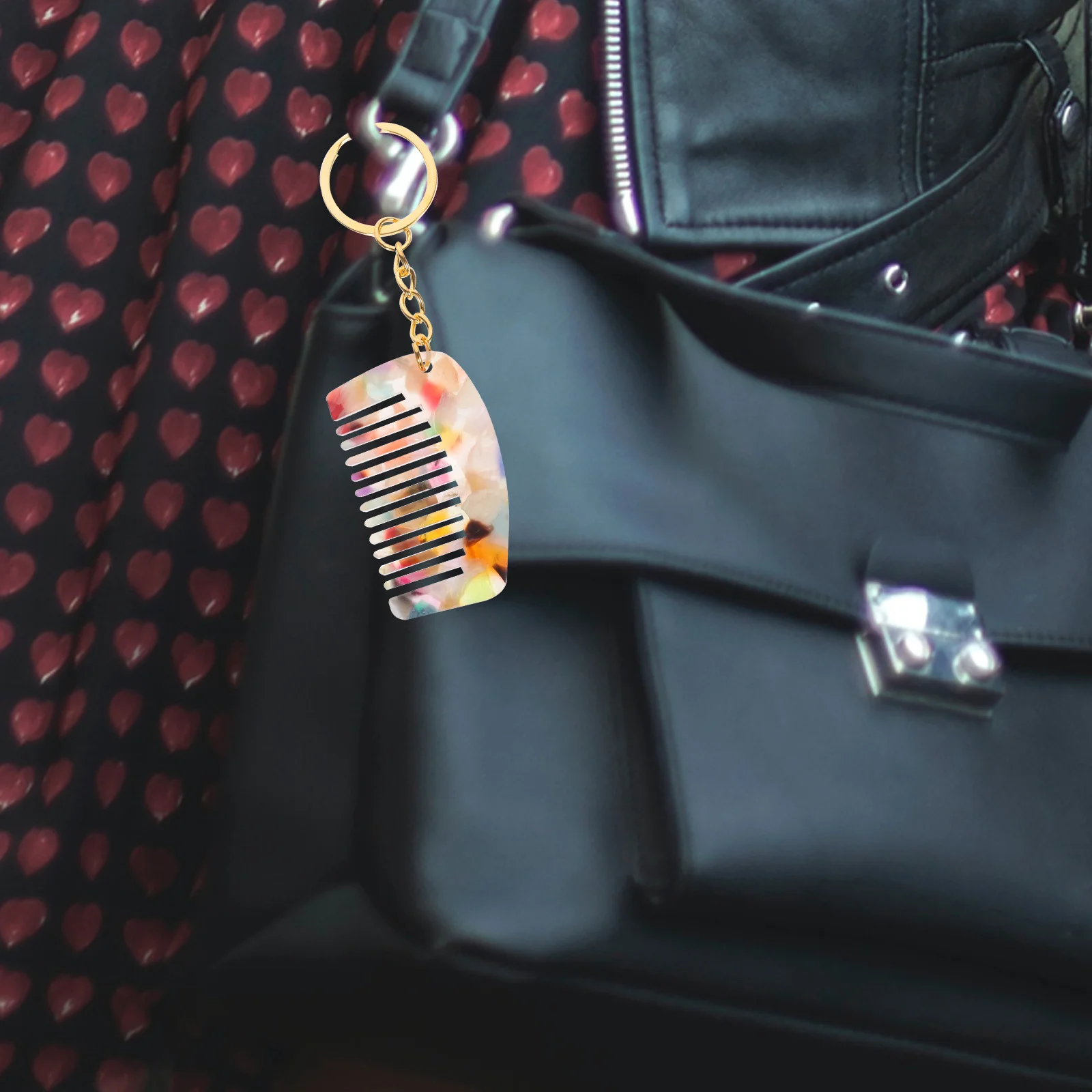 

2pcs Mini Wide Wide Tooth For Wet Hair Tooth Keyring Detangler For Curly Wet Hair Travel Pocket Travel Comb Small Comb Tool