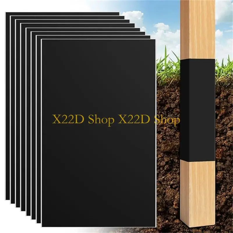 X22D Set of 8 Protective Post Wrap For 3-5inch Round And 3-4inch Square Fence Posts