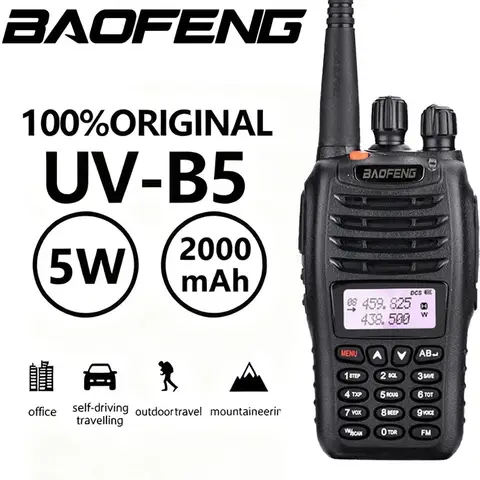 Baofeng UV-B5 Two Way Radio Station VHF UHF 5W 99CH Ham Radio FM Transmitter Handheld Walkie Talkie B5 Transceiver