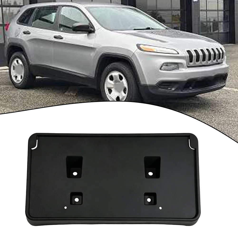 For Daily Driving Protection Black Front License Plate Bracket Seamless Mounting Points Wearproof ABS Material