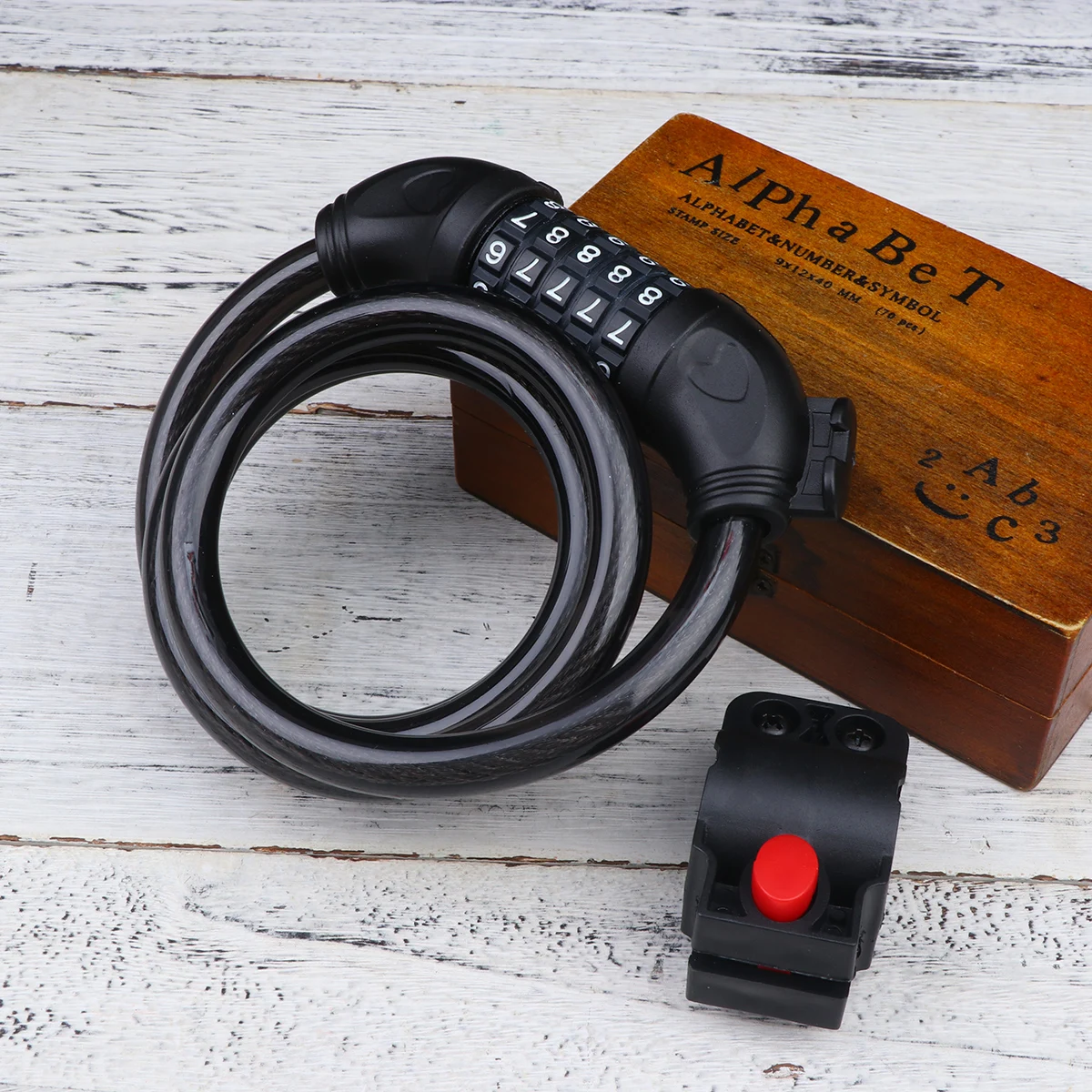 

5 Digit Bike Lock Anti-Theft Security Lock Durable Cable Lock For Mountain Bike Motorcycle Scooter Tools