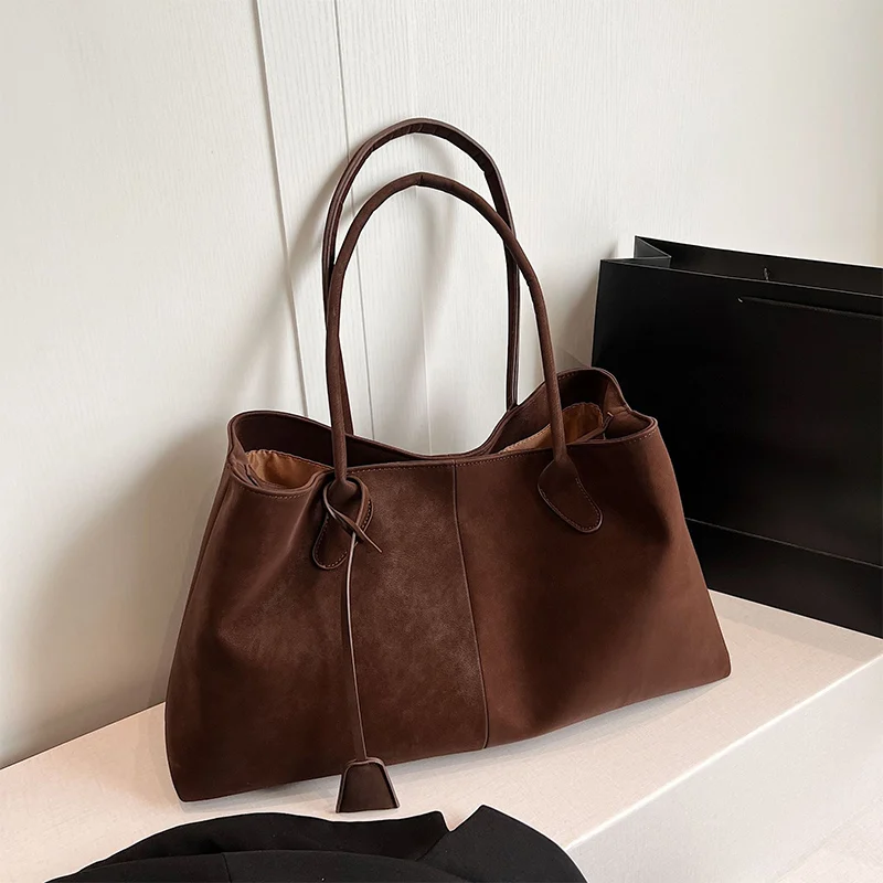 Vintage Retro Shoulder Handbag Top Handle Bag Large Capacity Casual Tote Bag Commuter Underarm Purse Elegant Daily Work Bag