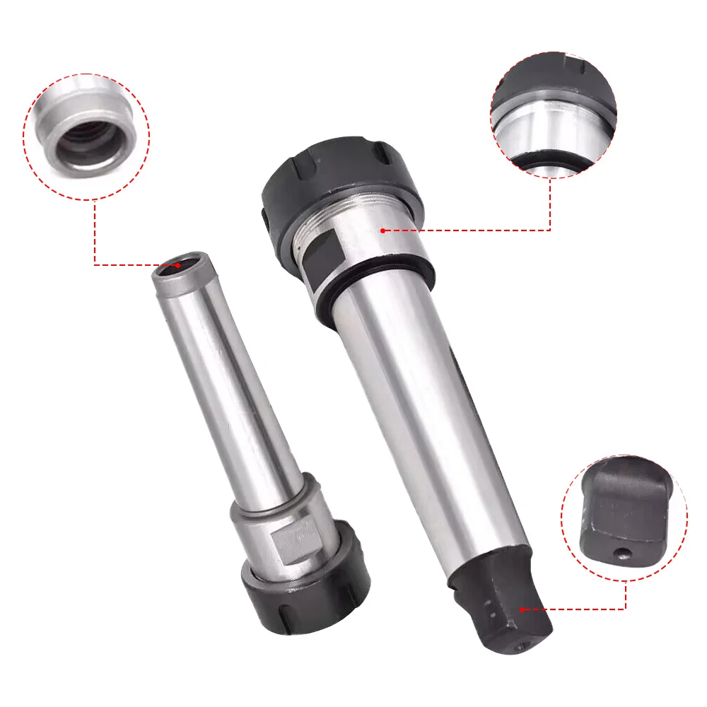 Portabrocas cónico Morse MTA MT1 MT2/3/4/5 ER11 ER16 ER20 ER25 ER32 ER40 MTB, herramientas de rosca Morse de tracción trasera, Portabrocas CNC