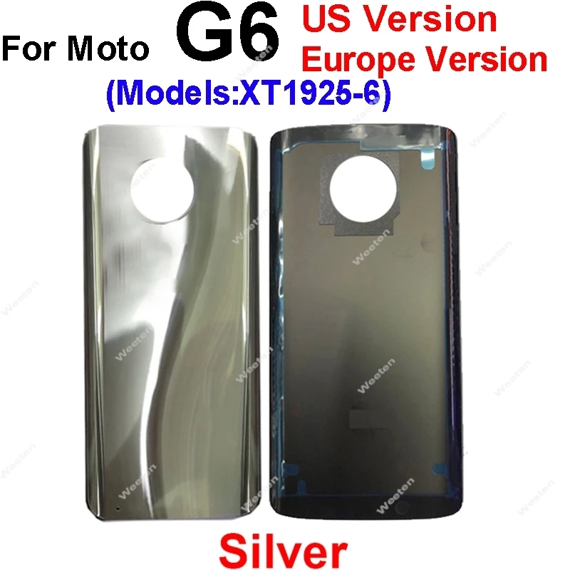 Rear Battery Cover Case For Motorola Moto G6 G6 Play G6 Plus Back Battery Door Housing Cover Replacement Parts