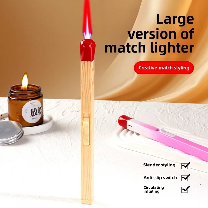 Super Long Luminous Matchstick Lighter Butane Torch Inflatable Lighter Household Aromatherapy Kitchen Gadgets Daily Necessities - Image 4