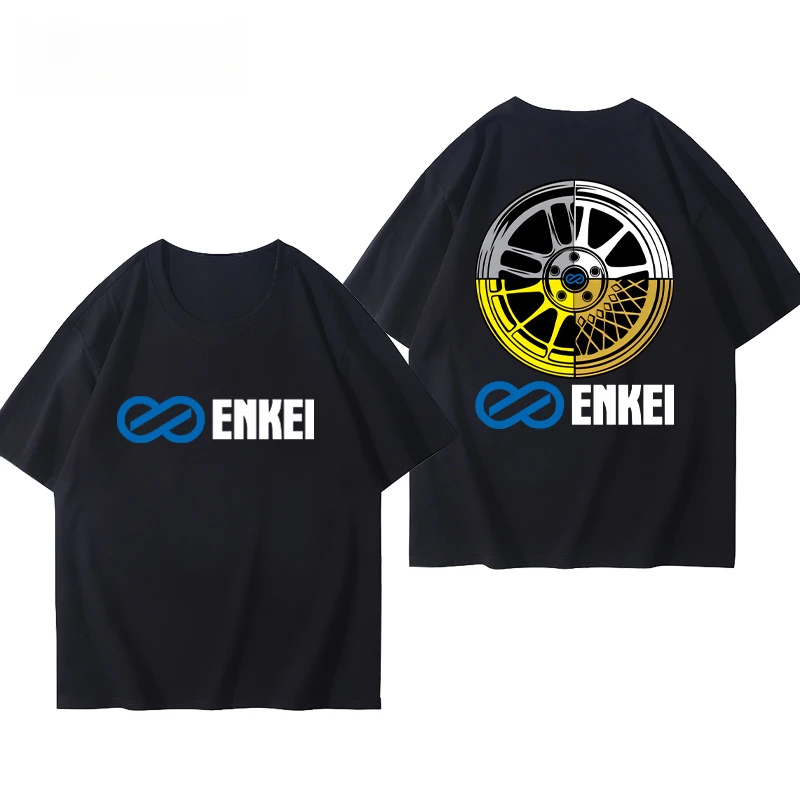 

Enkei-rpf1 Enkeye Wheel Rim T-shirt JDM Car Modification Enthusiast Short Sleeve Car Male Sweat Absorbent Motorcycle T-shirt