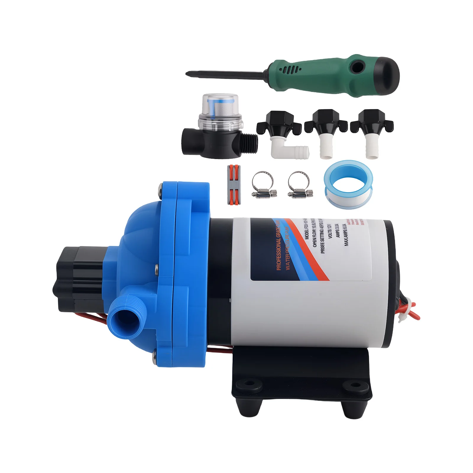 

Heavy Duty Water Pump for RV Marine Agricultural 2088-403-144 13.5L/Min 45PSI