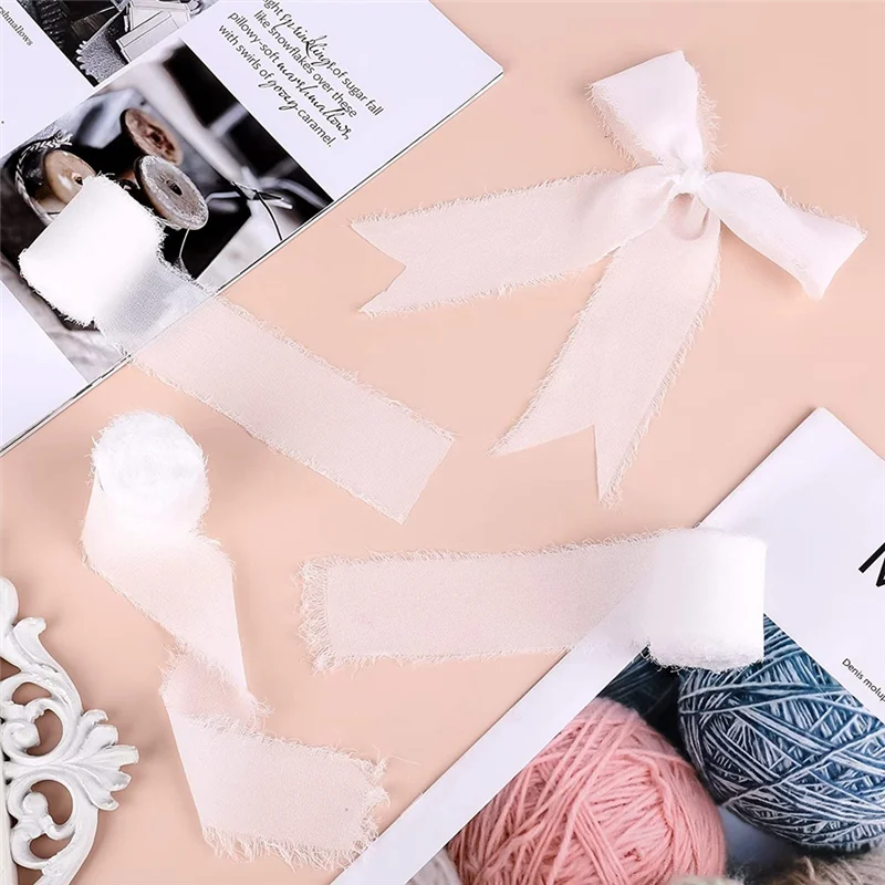 6PCS 4Cmx5m Wedding Festival Ribbons Women Chiffon Ribbon Decorative Ribbon For DIY Crafts