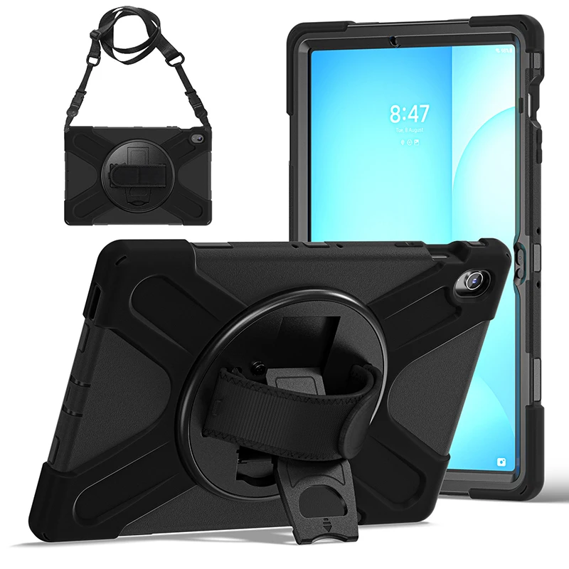 

Protective Case For Samsung Galaxy Tab S10 FE Plus 13.1 X620 X626B Tablet Case Kickstand Hand Shoulder Strap 360 Rotation Cover
