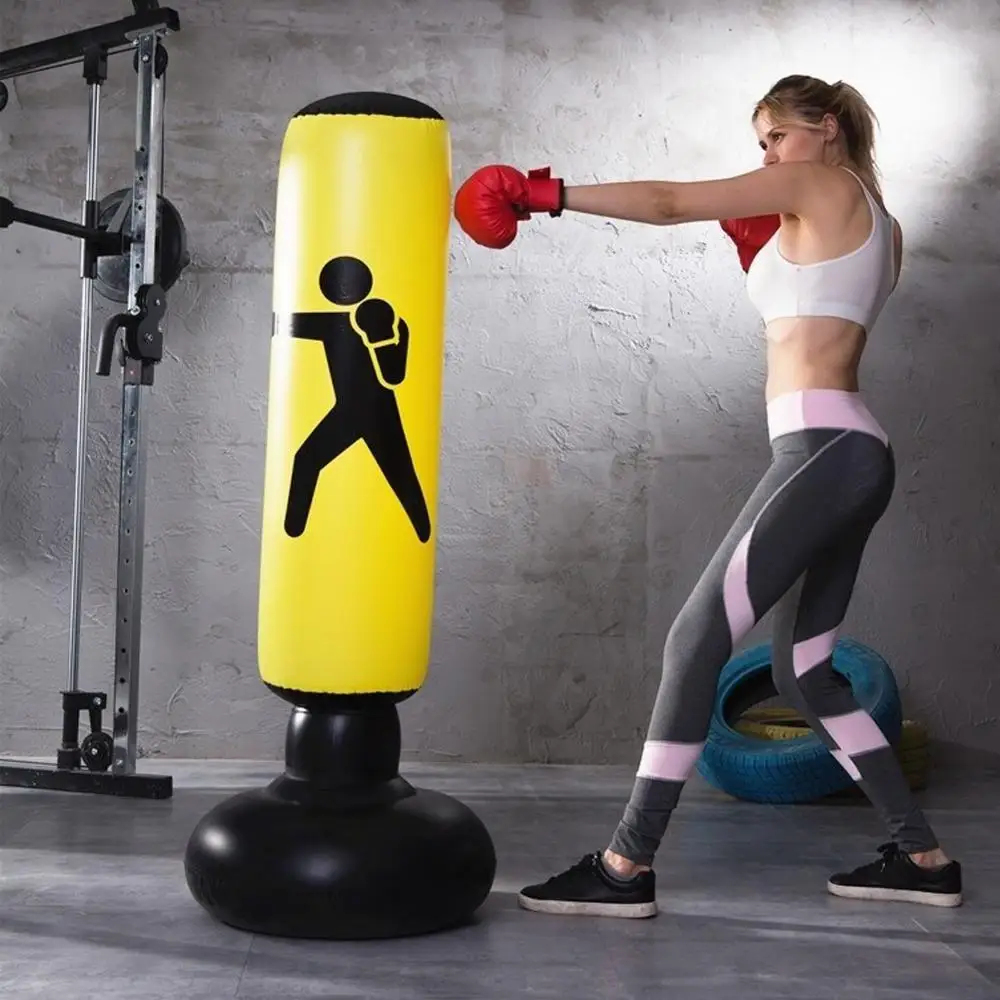 SALE Vertical Inflatable Boxing Column Adult Fitness Decompression Inflatable Punching Bag Blow Column Thickened Tumbler Column