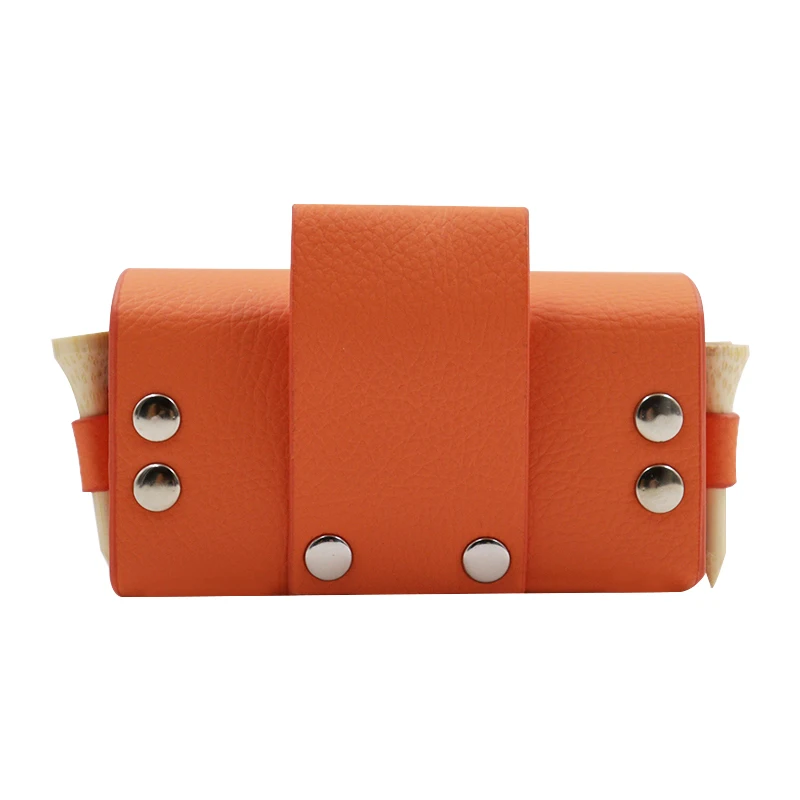 Golf Pouch Bags Travel Case Golf Ball Bag Portable Waist Storage Bag PU Leather For 2Pcs Golf Balls Holds And 4 Golf Tees Bag