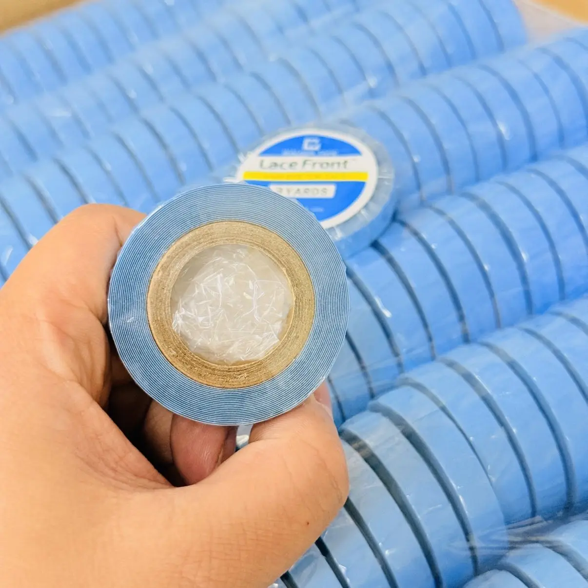 10/30/50 قطعة نظام الشعر الشريط مزدوج الجانب ووكر الشريط الترا عقد الشعر التمديد الشريط ل الدانتيل إغلاق 0.8 سنتيمتر 3 ياردة الدانتيل الجبهة الغراء