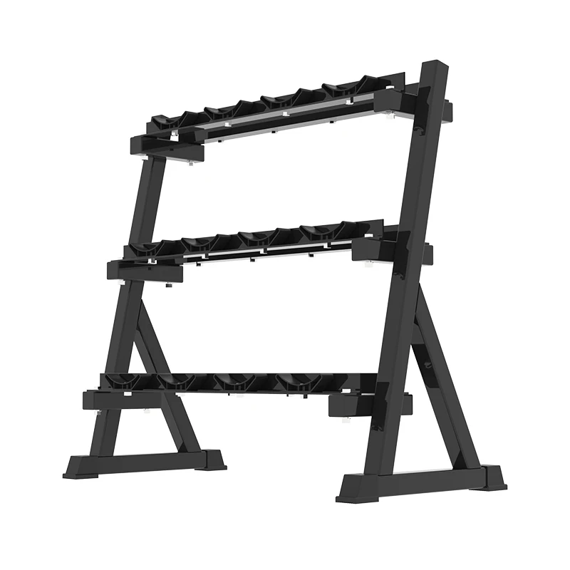 

Commercial Metal Dumbbell Rack Safety Storage System for Home Gym and Fitness Studios Organization