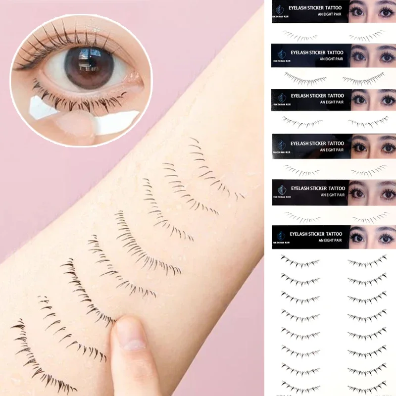 Lower Eyelash Tattoo Stickers Fake Lashes Temporary Tattoo Patch Natural Lifelike False Eyelash Eyelashes Extension Tool Makeup