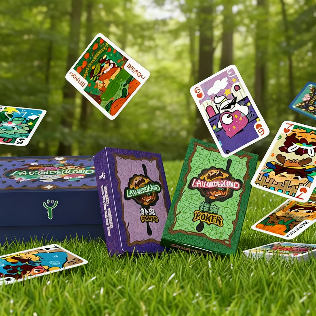 cartes-a-jouer-de-poker-joykey-lavonderland-design-de-dessin-anime-2-boites-cadeau-jeu-de-poker-a-collectionner-violet-et-vert