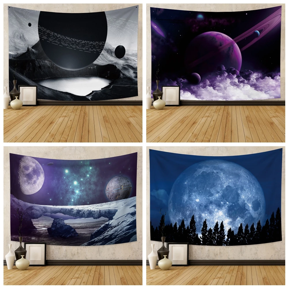 

Universe Planet Tapestry Outer Space Galaxy Earth's Rotation Bedroom Living Room Apartment Dormitory Wall Aesthetic Decoration