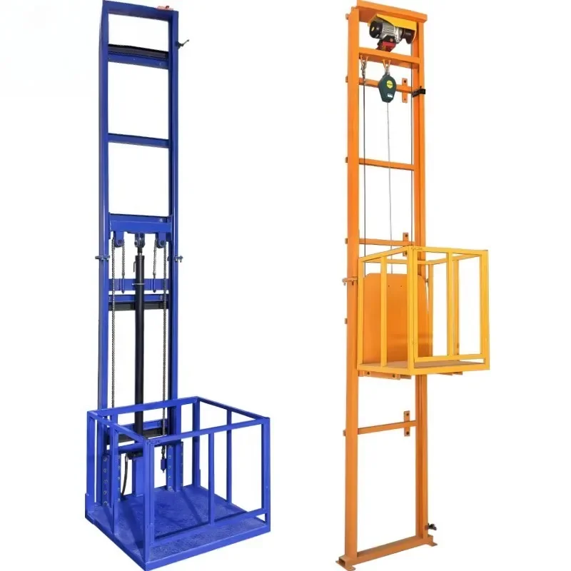 Factory Direct 2026 Rail-type Cargo lift Monorail Hydraulic platform Warehouse Workshop Small Home elevator Customizable