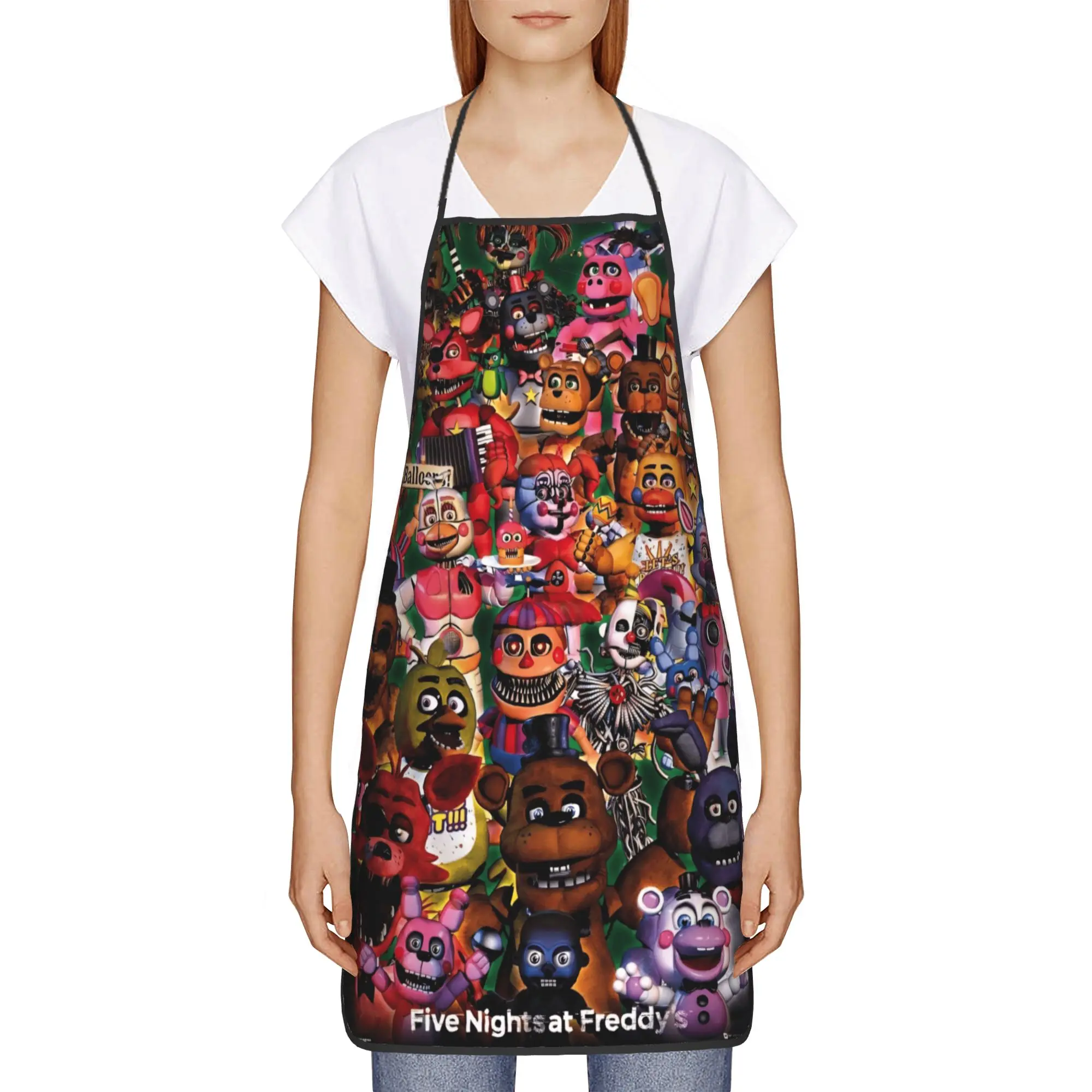 FNAF At Freddy's Horror Games Apron  Cleaning Custom Kitchen Accessories Barber Work Aprons without Pocket