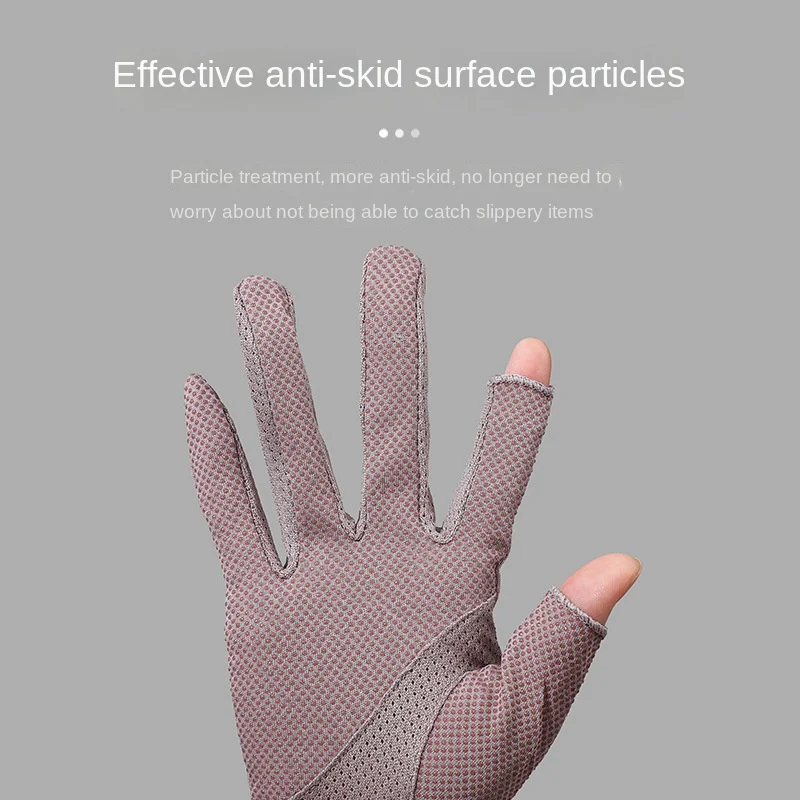 Summer Autumn Women Thin Lace Show Fingers Leak Fingers Riding Driving Cycling UV Protection Sun Protection Fingerless Gloves