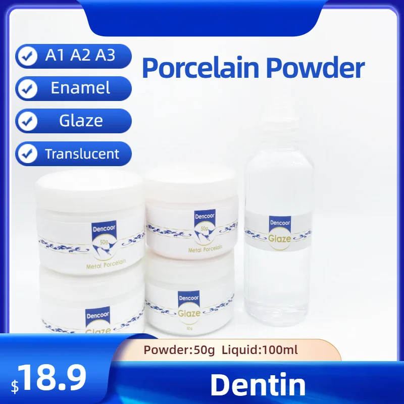 50g A2 A3 Enamel  Dental Porcelain Powder Teeth Porcelain For Ceramics Restorations PFM Dental Lab Porcelain Crown