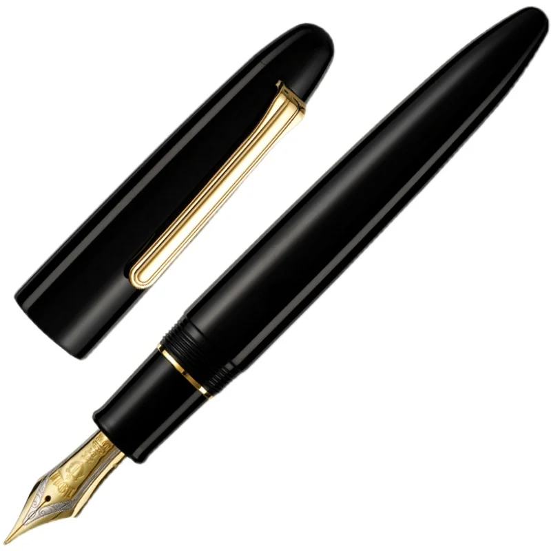 

Original Sailor 21K Gold Nib Hard Rubber Fountain Pen Ebonite of Sailor King of Pen Business Writing Luxury Stationery Gift Pens