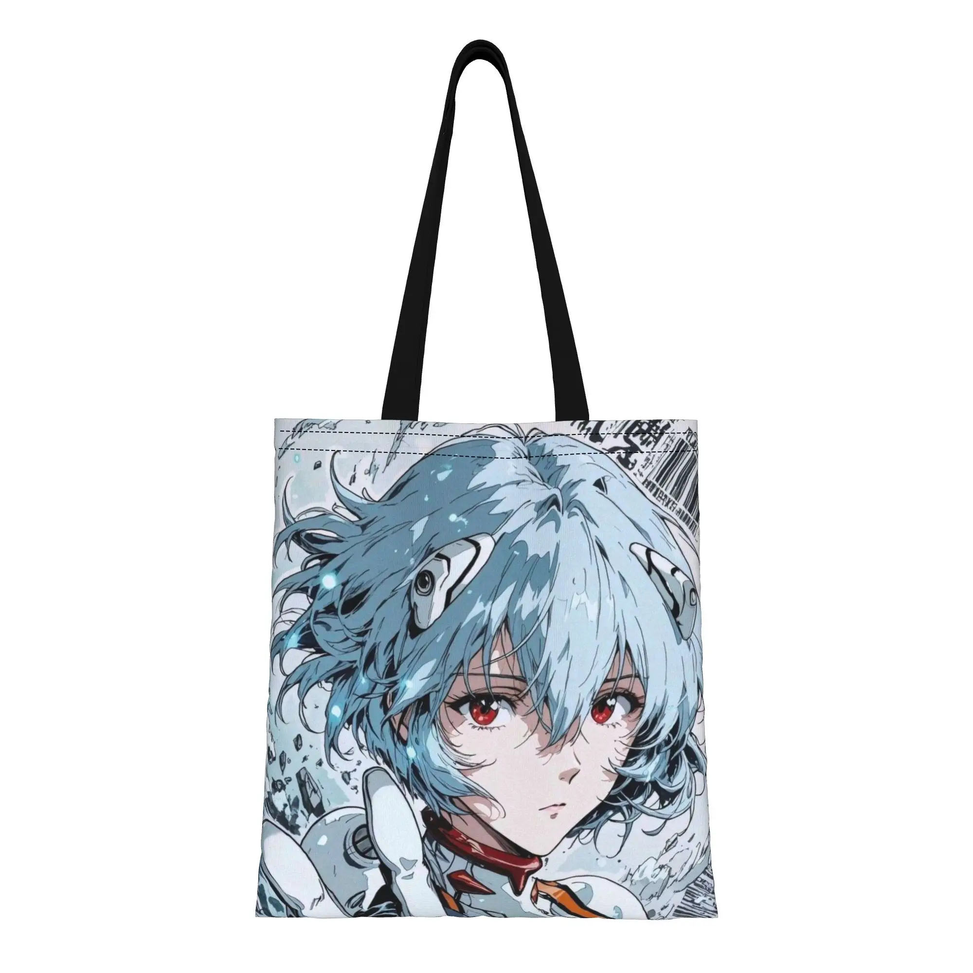 

Back to school season Rei Ayanami (4) EVA Canvas Tote Bag Perfect for Grocery Women's Top-Handle Bags