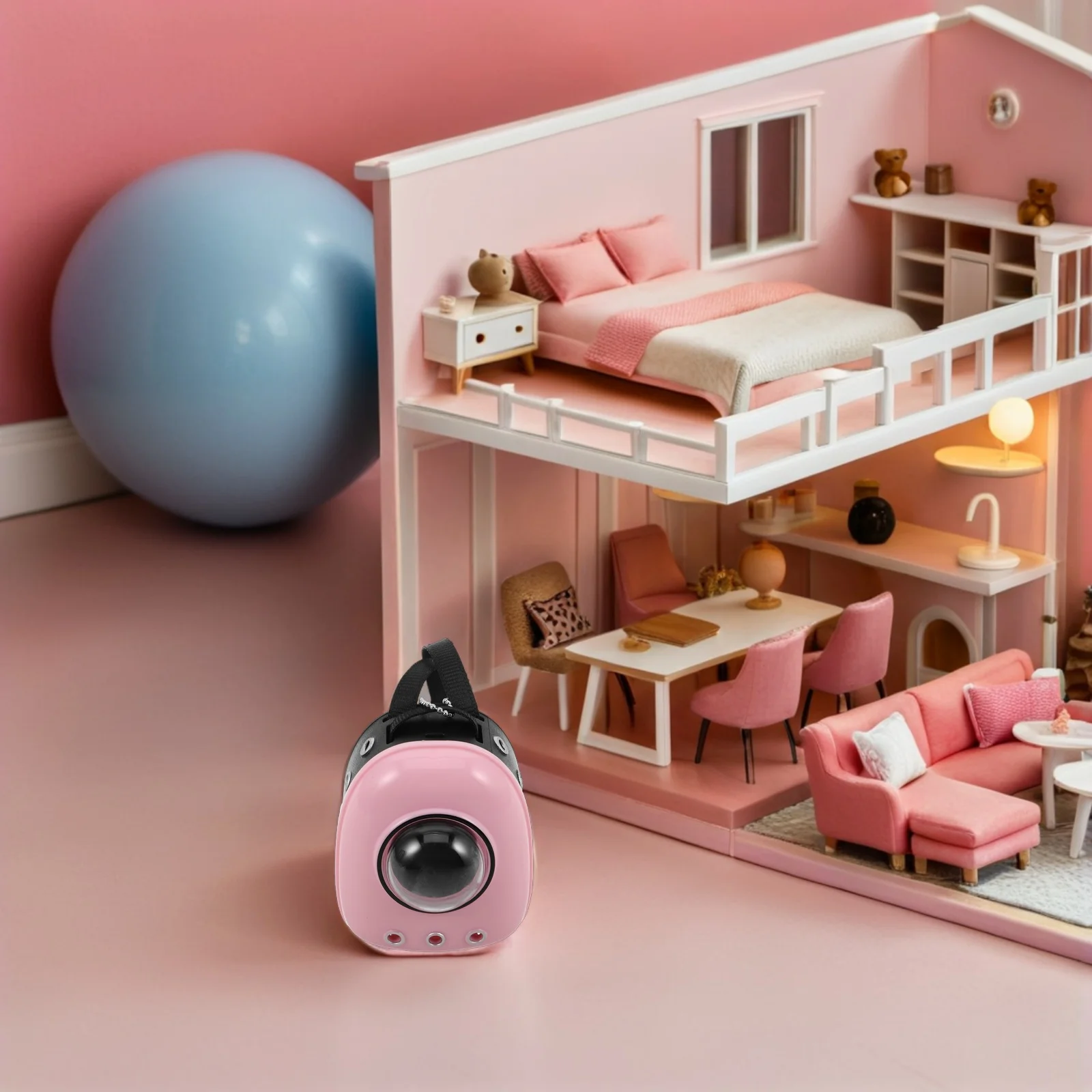 

Space Cat Carrier Backpack 1:12 Scale Miniature Dollhouse Pet Accessory for Kids Toddlers Boys Girls Creative Role Play Mini