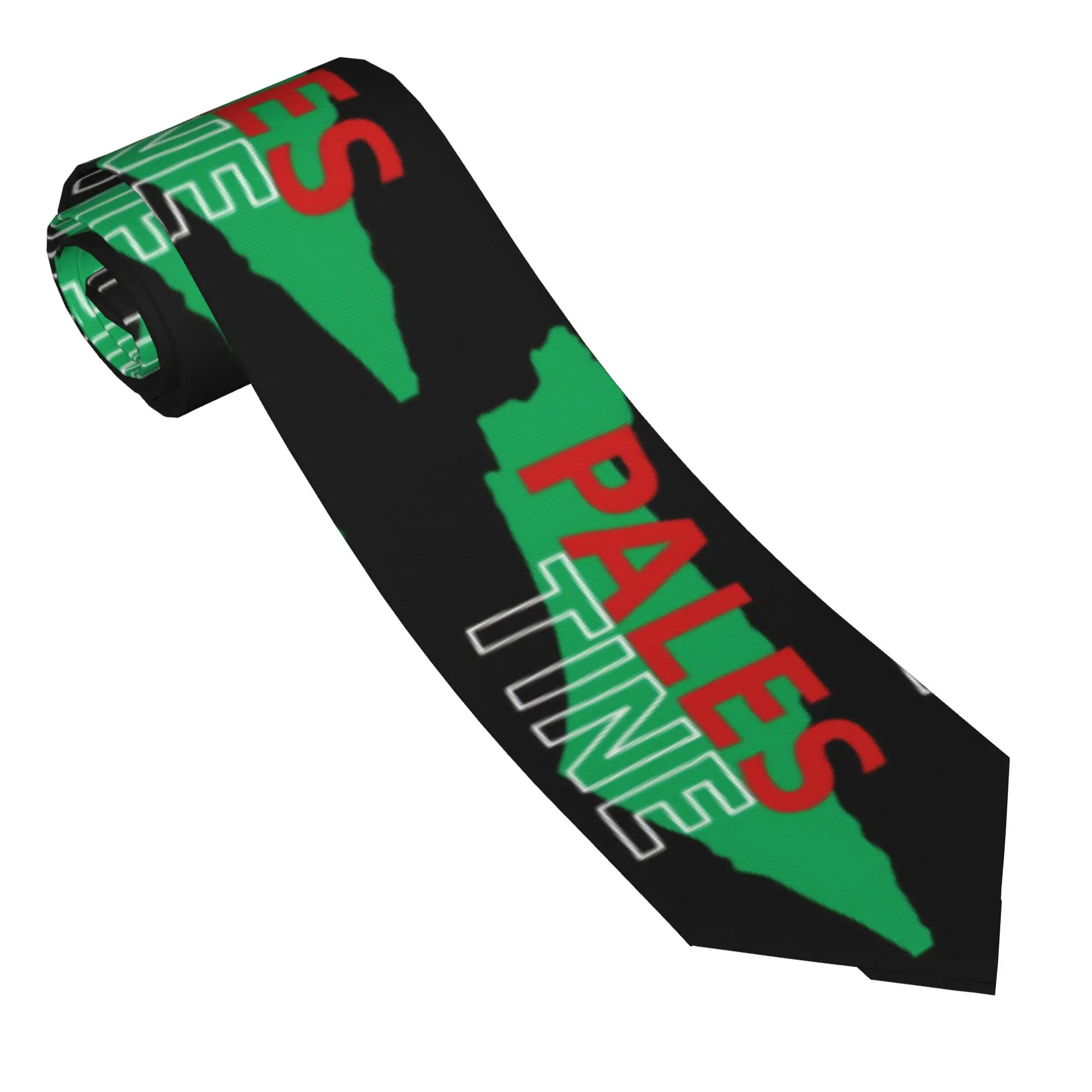 Palestine Flag  Tie  Wedding Neck Ties Classic Casual Neck Tie For Male Custom DIY Collar Tie Necktie Gift