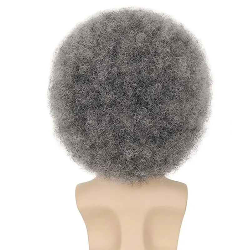 70s gray African-style wig, unisex, no glue required, can be worn at any time, suitable