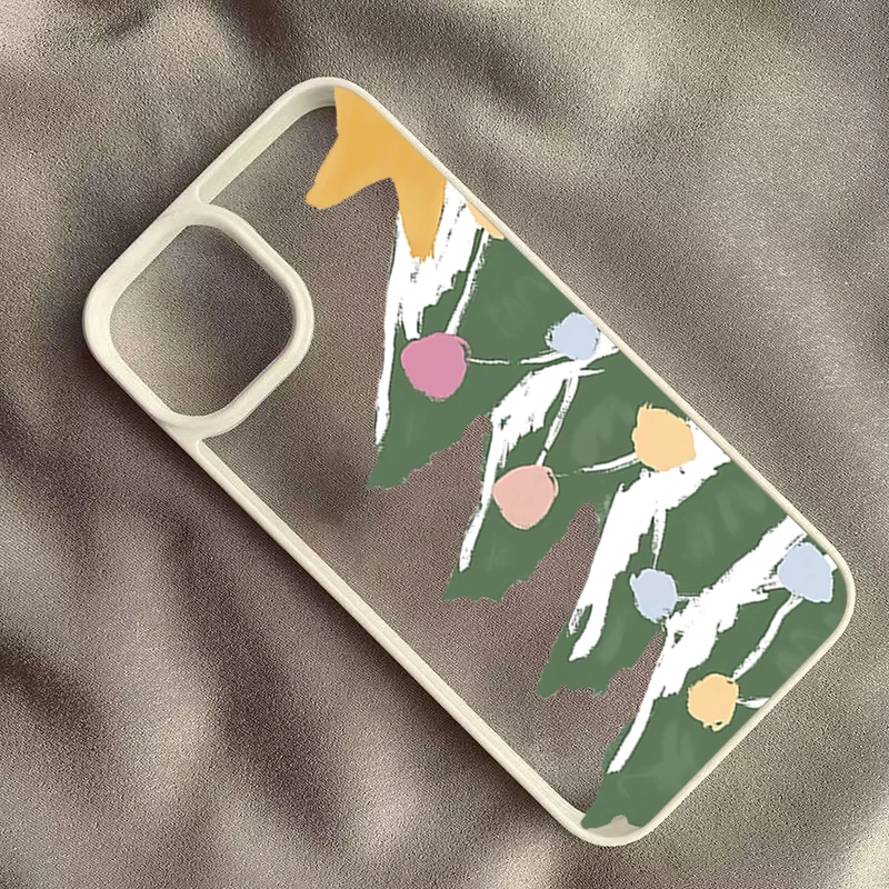 Christmas Tree Santa Claus Clear Phone Case For iPhone 17 16 Pro 16 Plus 16 15 14 13 12 11 Pro Max 17 Air 16E Protective Cover