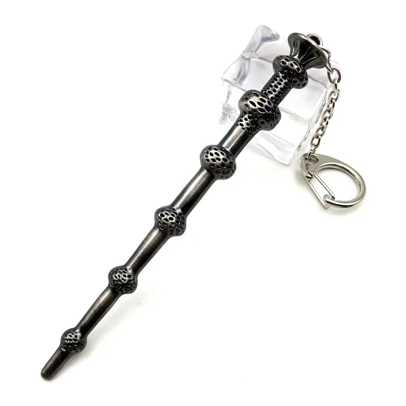 

Badge Cartoon Cute Metal Magic Stick Jewelry Pendant Car Keychain Fashion Magic College Wand Key Chain Cosplay
