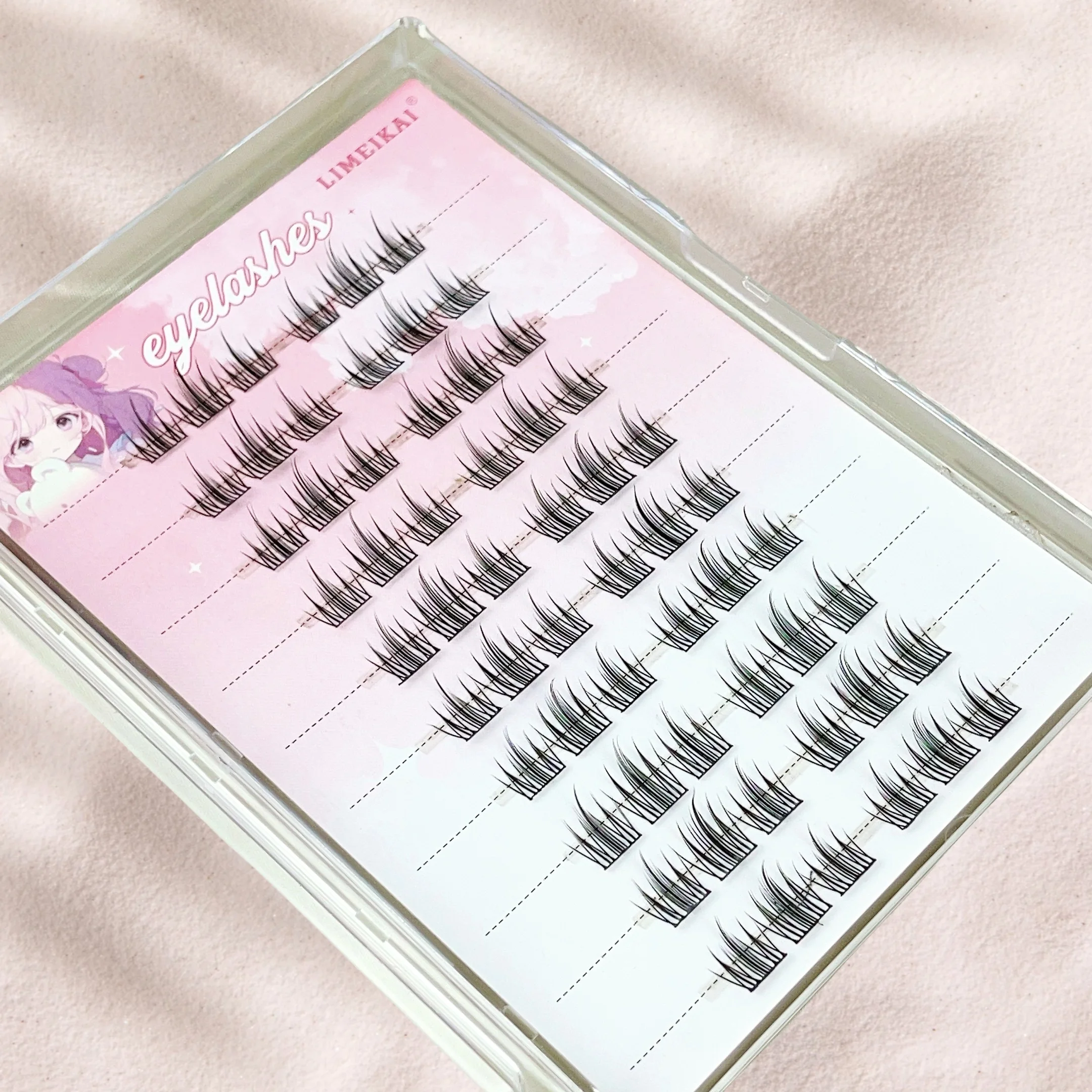 60 peças de cílios postiços naturais sem cola - Bulu Mata Palsu, estilo de chicote realista