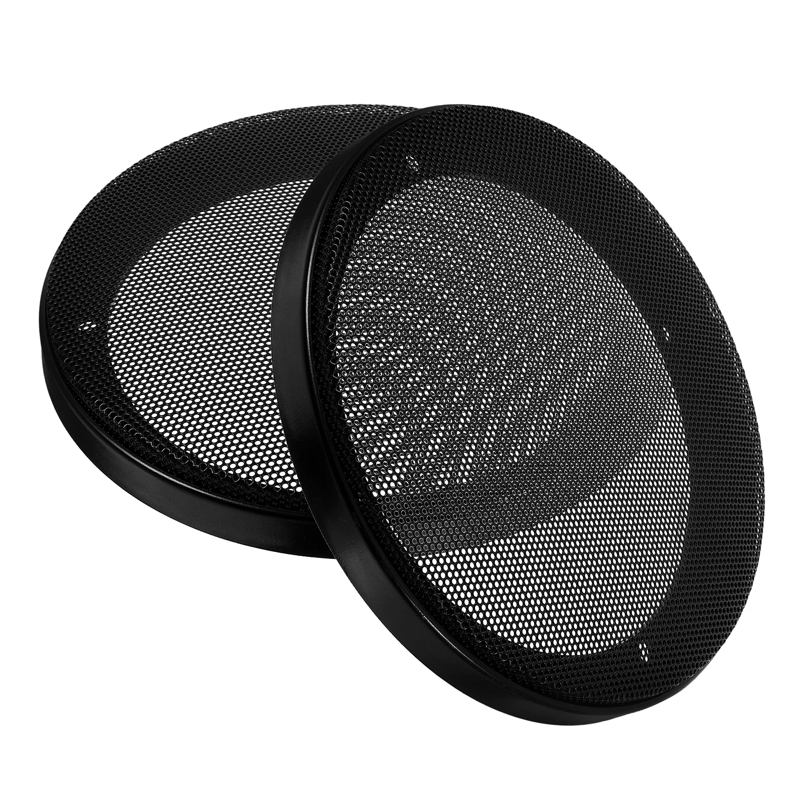 

2pcs Car Audio Speaker Grille Mesh Metal Cover Protector Universal Subwoofer Speaker Cover Car Stylish Interior Enhancement
