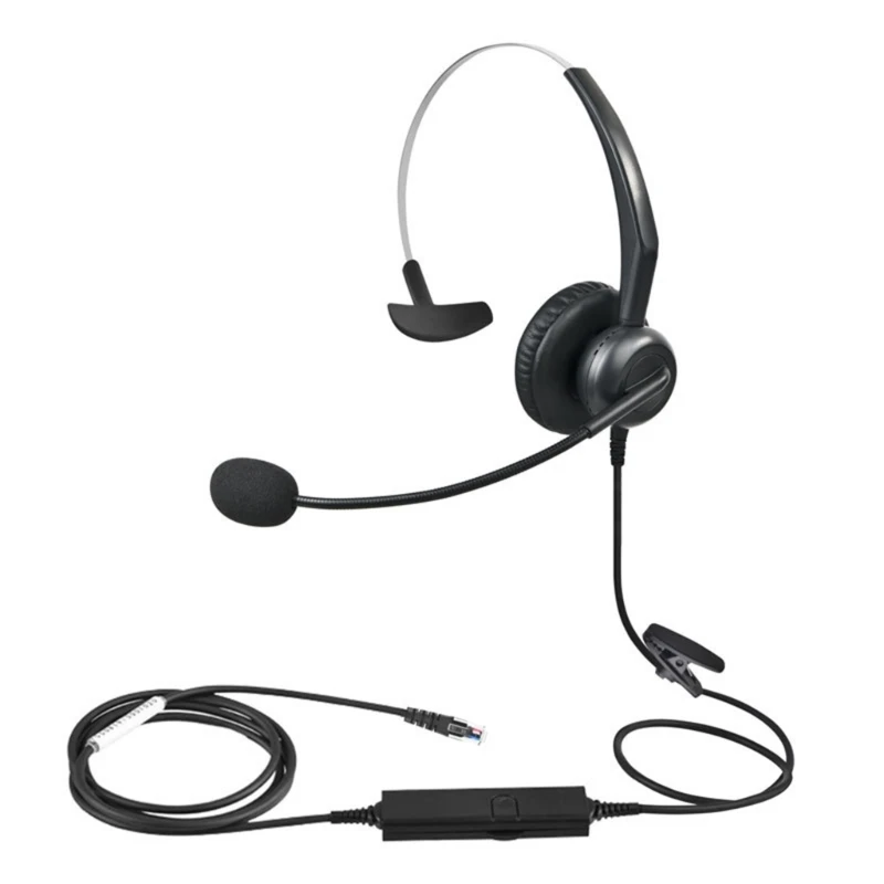 

20CB Noise Canceling Single Ear Mono Earphone with Convenient In line Remote for PC/Mobile Phone/Telephone/Call Center