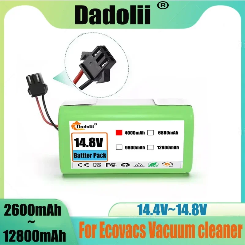 

New 14.4V 12800mAh Li-ion Battery for Conga 990 1090 Tesvor X500 Ecovacs Deebot N79 N79S DN622 Eufy RoboVac 11 11S RoboVac 30