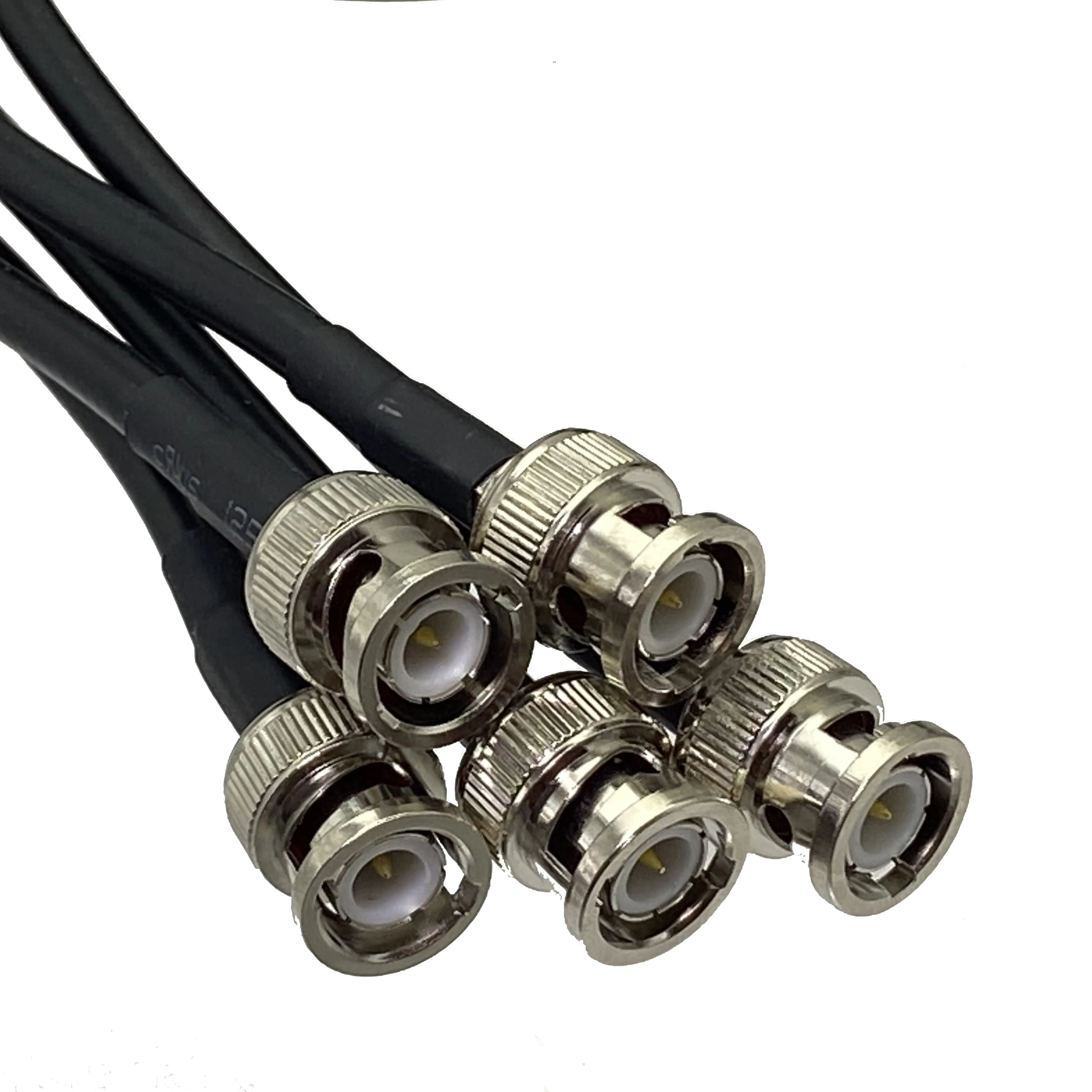 5Pcs RG58 BNC Male Plug to SMA Male Plug Crimp Connector RF Coaxial Jumper Pigtail Cable For Radio Antenna 6inch~5M