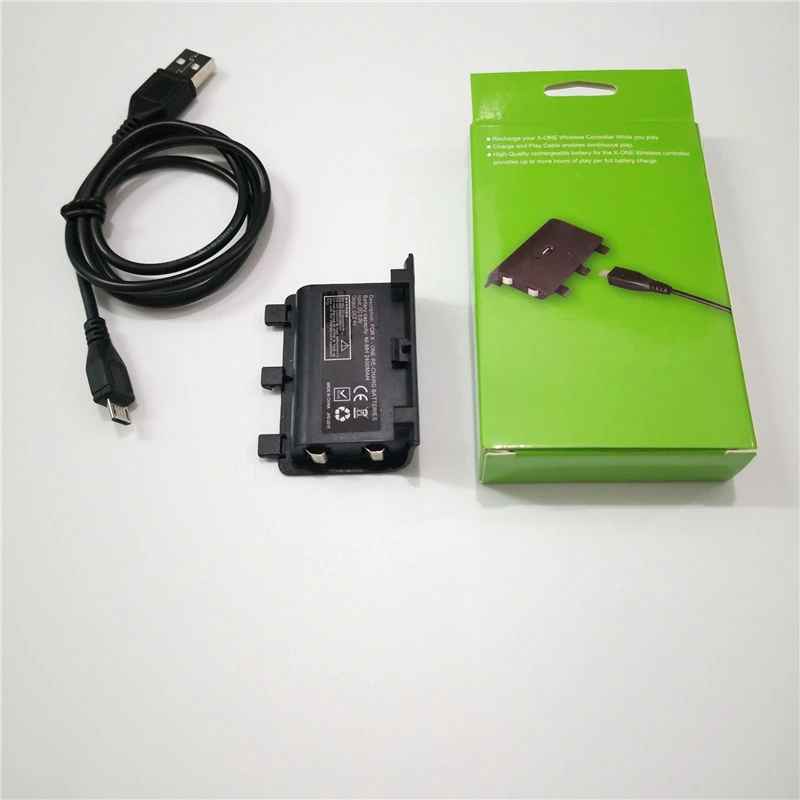 NOWY akumulator 1/2 szt. 2400 mAh do bezprzewodowego kontrolera gier XBOX ONE Wymienne akumulatory z kablem ładującym USB