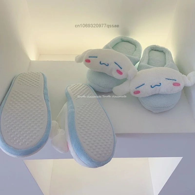 Cinnamoroll pantofole di cotone peluche simpatico cartone animato con grande orecchio Sanrio piccolo cane bianco peluche casa pantofole Casual